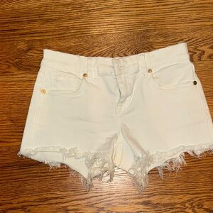 Blank NYC High Waist White Denim Shorts